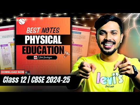 Physical Education Premium Notes 🔥 How to Download Notes PDF Class 12 | CBSE Boards 2024-25