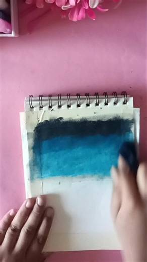 Beautiful night sea with oil pastel drawing#art #drawing #oilpastel #shorts #creative #easydrawing