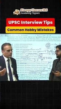 UPSC Interview Hobby Mistakes | Why Generic Hobbies Fail in UPSC Personality Test#shorts #upsc