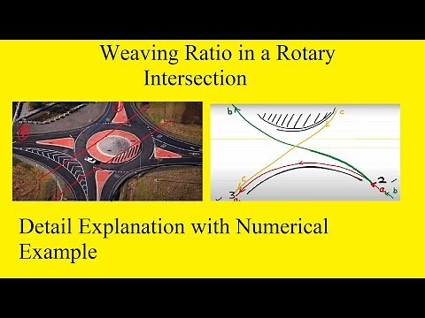 Weaving ratio in rotary intersection | traffic engineering | Numerical Example