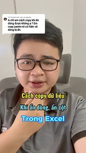 Cách copy dữ liệu khi ẩn dòng và ẩn cột trong Excel #tinhocvanphong #exceltips #tinhocmos | Hảo Tin Học Văn Phòng