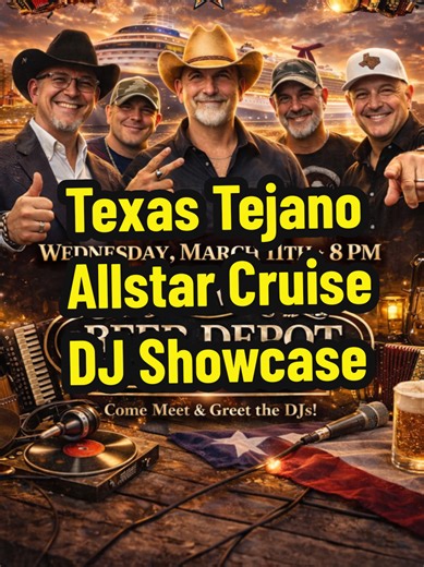SAN ANTONIO, KICK OFF YOUR FANFARE WEEKEND WITH US! Come kick off your Fanfare weekend at the New Beer Depot with the Texas Tejano All-Star DJs! Get ready for a special DJ Showcase, Meet & Greet celebrating our love for Tejano music. DJ CIP • DJ Smoke • DJ Ray • DJ Roland • DJ Jake New Beer Depot Ice House Wednesday, March 11 8 PM Come meet the DJs, take photos, hang out, and celebrate Tejano music with us! Make plans now! 👇 Drop a 🔥 in the comments if you’re pulling up! @DJ_SmOkE @Dj Ray @Rol