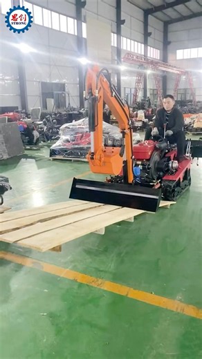 High Quality 38HP Crawler Micro Cultivator with Excavator for Sale #tractor #cultivator #excavator