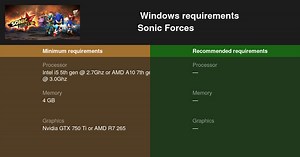 Sonic Forces System Requirements — Can I Run Sonic Forces on My PC?