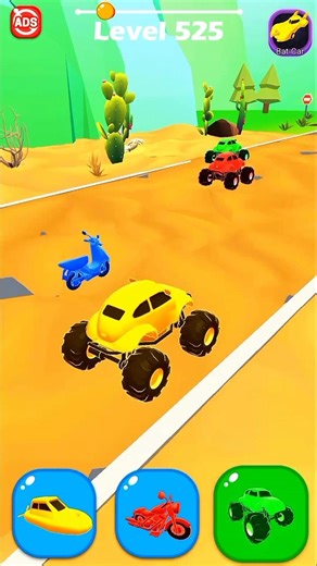 Shape Shifting Level 525 – Ultimate Impossible Run! ⚡😱 #shorts