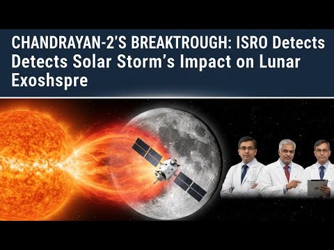 ISRO's Big Breakthrough: Chandrayaan-2 Directly Observes Solar Storm Hitting Moon's Exosphere.