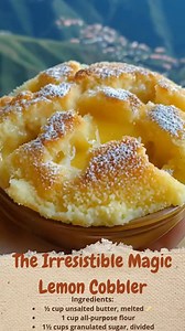 Magic Lemon Cobbler (Golden, Gooey & Irresistible) | Cakecrafted Recipes