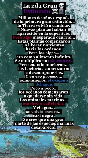 La segunda extinción que volvió negro el océano 🌊⚫ #frases #oceanografia #eventos