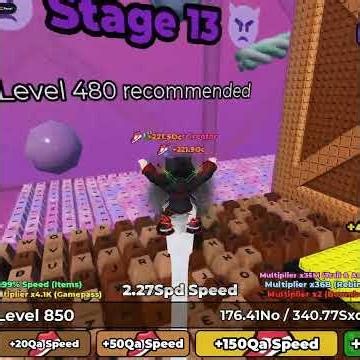 Completing World 2 All Stages +1 Speed Keyboard Escape #roblox