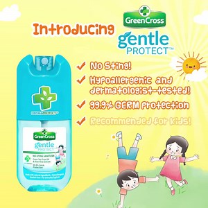 506 reactions · 100 shares | Moms! Welcome your kids’ new Green Cross buddy! Green Cross Gentle Protect is a no-sting sanitizer with Dermaprotect! It is made to help your kids stay safe from germs in a gentle way! Get your Green Cross Gentle Protect now! #GreenCrossGentleProtect #Dermaprotect #NoStingSanitizer ASC Reference Code: G002N052219G | Green Cross Philippines | Facebook