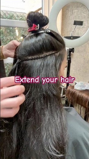 Hair extension placement with braiding technique