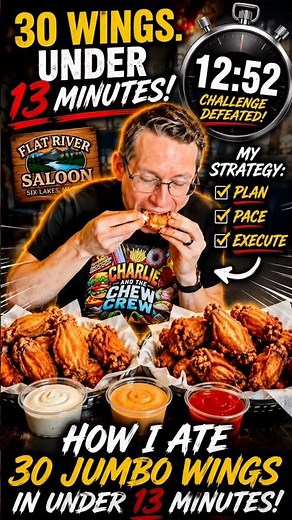 How I Didn't Fail a Colossal Wing Eating Challenge! #shorts