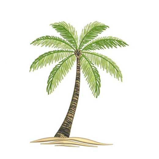 Palm Tree Machine Embroidery Design Tropical Beach | Coastal Boho | Summer Decor | Instant Download - Etsy
