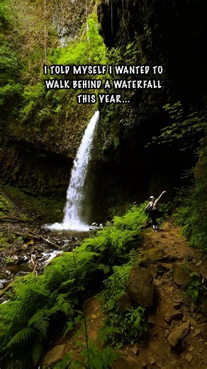 Would you walk behind a waterfall? 🌊