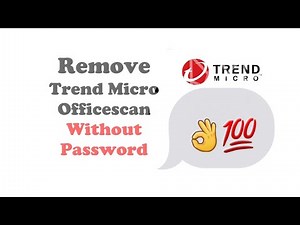 remove trend micro officescan without password