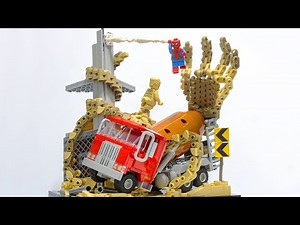 Lego Spiderman vs Sandman Diorama MOC