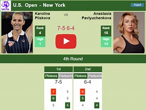 Pliskova wins against Pavlyuchenkova in the 4th round. HIGHLIGHTS, INTERVIEW - U.S. OPEN RESULTS - Tennis Tonic - News, Predictions, H2H, Live Scores, stats