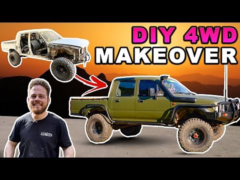 BADLY DAMAGED HILUX gets complete makeover! DIY Raptor coat & panel beating tips!