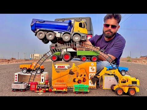 Remote Controlled Vehicles Unboxing | Tractor John Deere, TATA Dump Truck, Jcb Backhoe Loader,