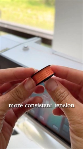 Tip for winding a bobbin #tipsandtricks #sewing #sewingmachine #bobbin