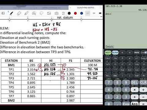 Differential Leveling Sample Problem