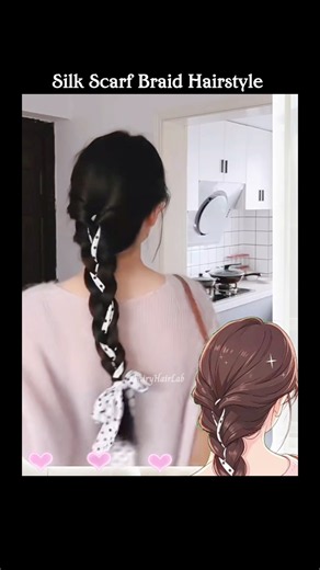 Silk Scarf Braid Hairstyle 💞 Tutorial 🌱 Fairy Hair Lab 💜