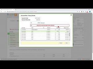 Enter a Tenant's Opening Balance