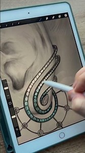 From Sketch to Sparkle: Creating Stunning Earrings in Procreate! #JewelryDesign #EarringDesign