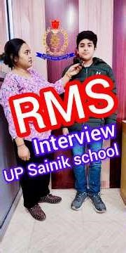 RMS Interview | Military School Interview questions | Up Sainik school interview video