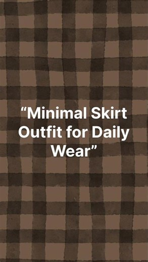 “Simple skirt. Soft top. Everyday elegance.”☘️