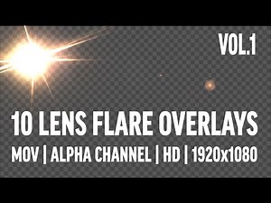 Lens Flare Overlays Vol. 1 – 10 Cinematic HD Light Effects with Alpha Channel