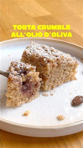 Torta Crumble mandorle e olio d’oliva 🍁 #elefanteveg #ricettevegane
