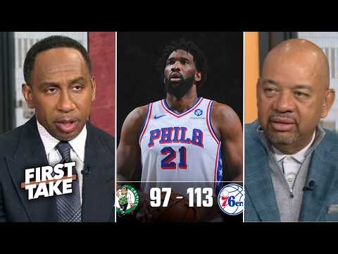 FIRST TAKE | A healthy Embiid is best big men ever over Jokic before Wemby came along - Stephen A.