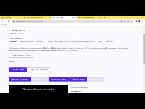 MgSO_4 ·7H_2O, is a hydrate in which each unit or mole of magnesium sulfate (MgSO_4) has _____…