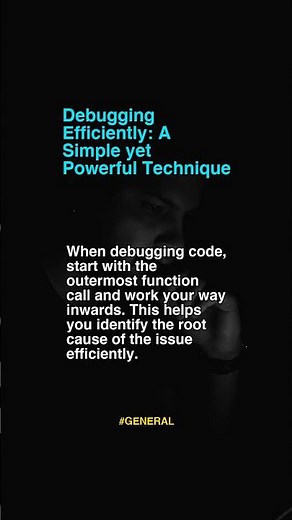 Debugging Efficiently A Simple
