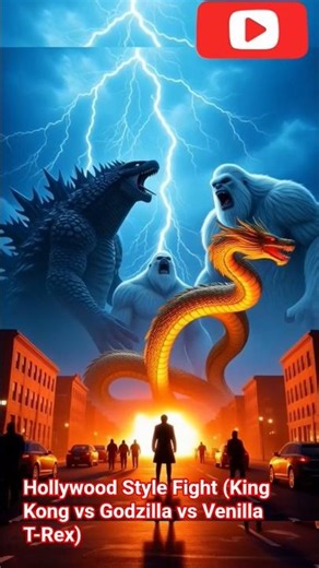 Hollywood Style Fight (King Kong vs Godzilla vs Venilla T-Rex)