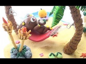 Clay Rilakkuma Island Figurine