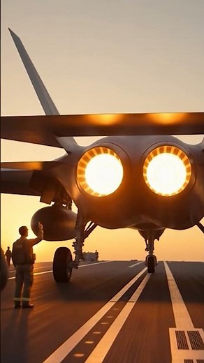 Décollage épique du F-35 Lightning II depuis un porte-avions | Puissance de jet incroyable