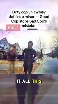 Dirty Cop Unlawfully Detains A Minor, Good Cop Stops Bad Cop’s Mistake