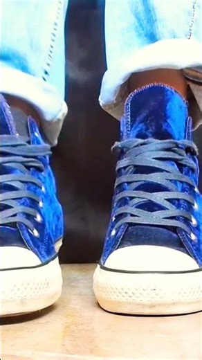 Relaxing ASMR Sneakers | Blue Converse Style 💙
