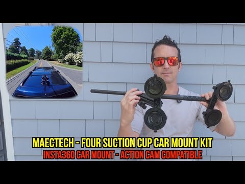 MAECTECH Four Suction Cup Car Mount Kit for Insta360