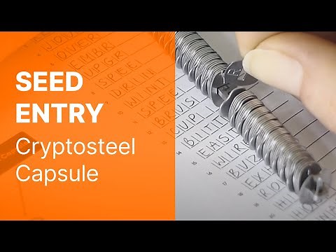 Entering a Recovery Seed Phrase Into a Cryptosteel Capsule