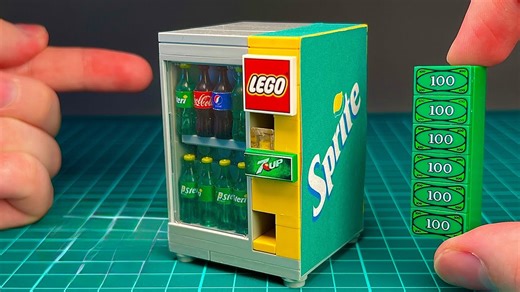 Creating a working soda machine with Lego bricks
