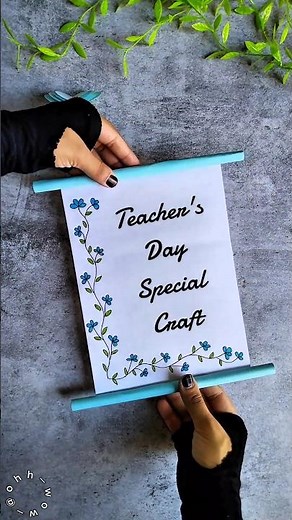 DIY Scroll Card for Teacher's Day📜🖋️#youtubeshorts #shorts
