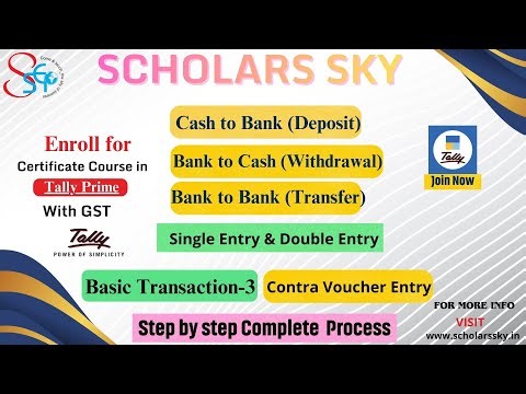 Contra Voucher in Tally Prime | Cash & Bank Entry Explained in Hindi