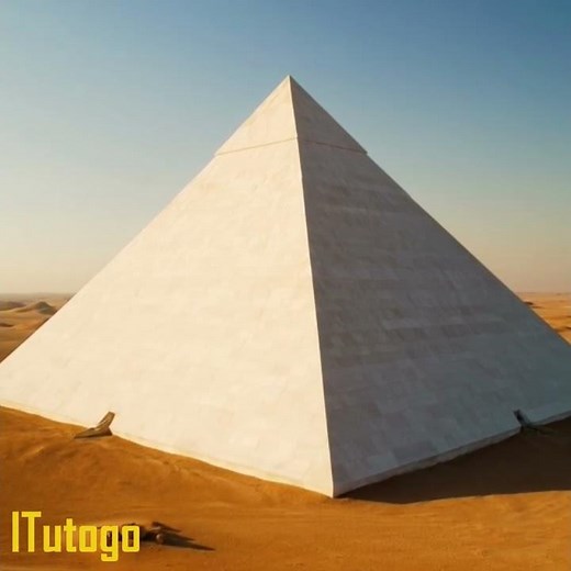 This pyramid shone like a jewel for 3,800 years. #pyramid #egypt