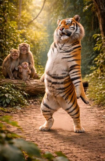 Adorable Dancing Tiger: A Must-See Performance
