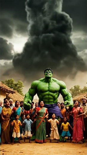 Hulk Ne bachayi darti💪 alien ka hamla 👽 Hulk ki hui jeet 🔥🔥#ai #hulk #aivideo #shorts