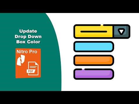 How to Change Font Color in a Dropdown Combo Box in Fillable PDF in Nitro Pro PDF Editor