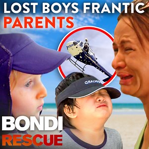 "hey buddy - that helicopter is looking for you" 😅 Reuniting lost boys with their frantic parents | Bondi Rescue